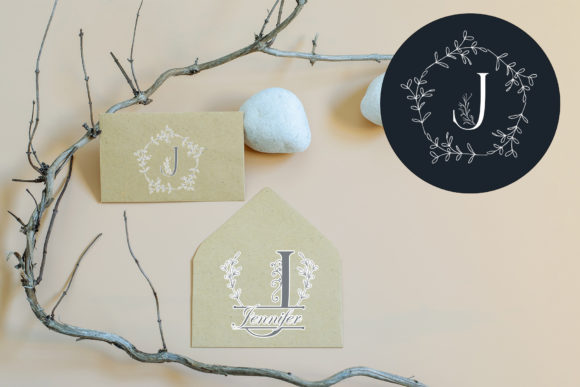 Simple Leaves Monogram Font font preview - 2
