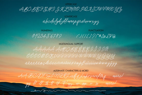Better Weather Font PNG with transparent background - Preview 1