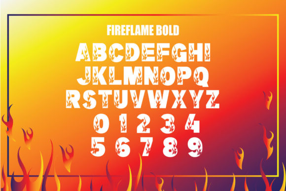Fire Flame Trio Font - Preview 3