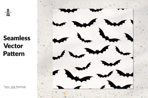 Flying Bats Seamless Pattern