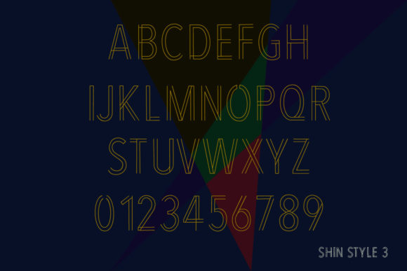 Parallel Lines Font PNG with transparent background - Preview 2