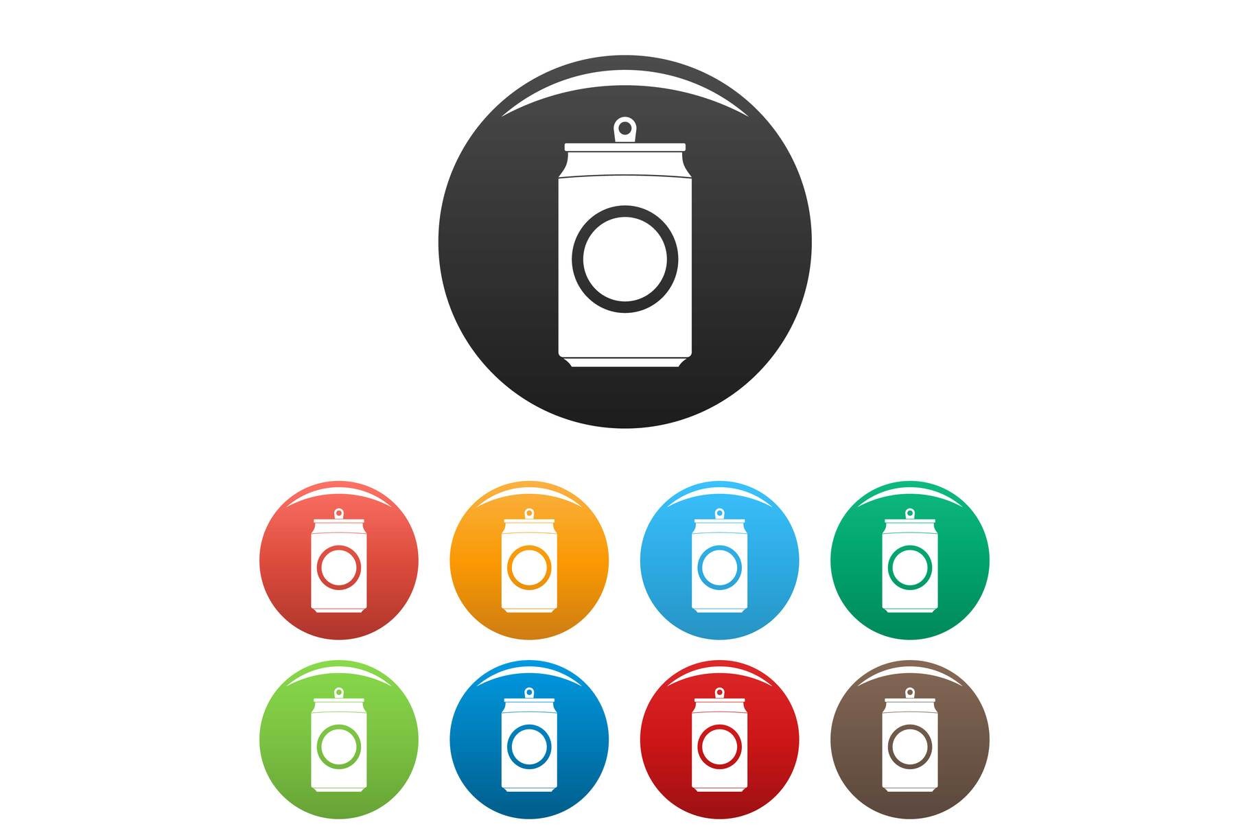 Drink Can Icons Set Color Graphic by anatolir56 · Creative Fabrica