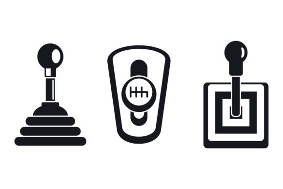 Manual Gearbox Icon Set, Simple Style