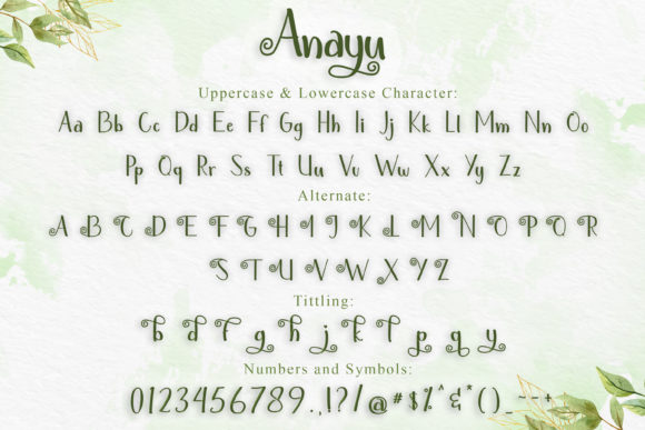 Anayu Font - Preview 5