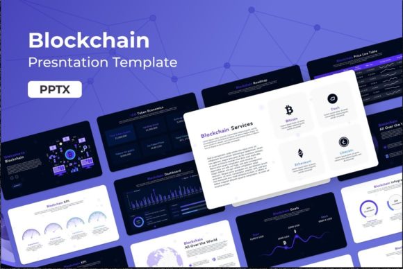 Preview of Blockchain PowerPoint Presentation technology presentation template