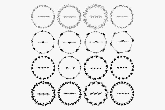 Hand Drawn Heart Frame Clipart.