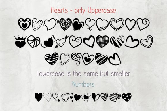 Hearts Font - Preview 2