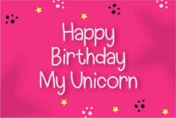 Hello Unicorn Font - Preview 1