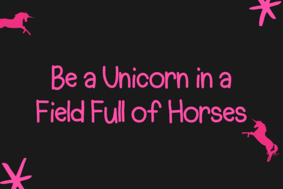 Hello Unicorn Font - Preview 4