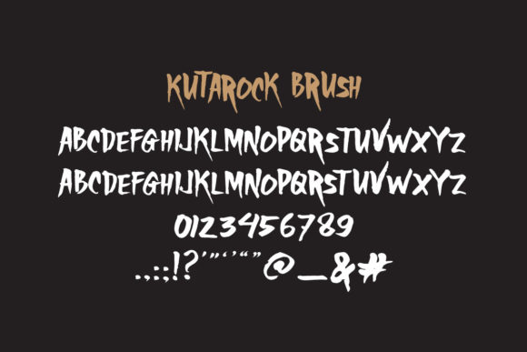 KutaRock Font PNG with transparent background - Preview 1