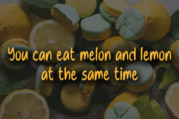 Melon Lemon Font PNG with transparent background - Preview 3