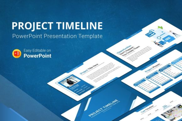 Preview of Project Timeline Report PowerPoint business report presentation template