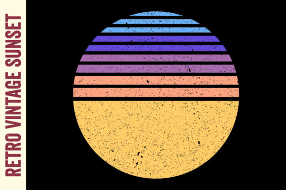 Retro Vintage Sunset 60s, 80s, 70s, 90s