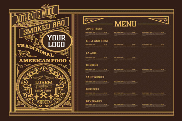 Vintage Restaurant Menu Design Template