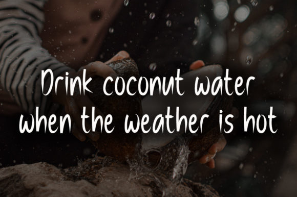 Coconut Water Font - Preview 2