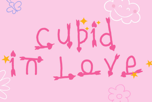 Love Arrow Font PNG with transparent background - Preview 1