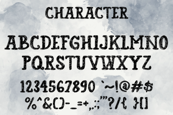 Old Sketch Font PNG with transparent background - Preview 2