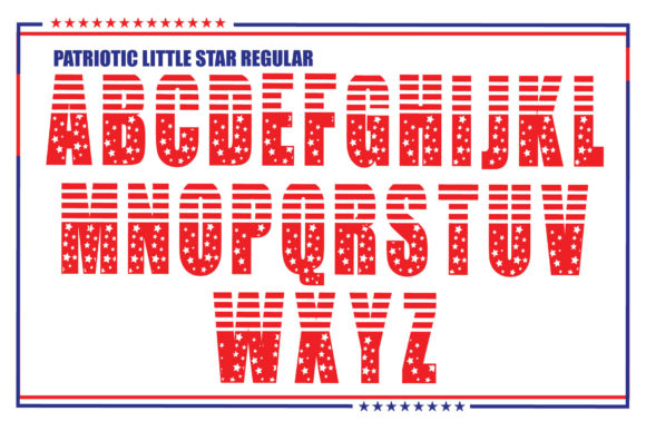 Patriotic Little Star Font font preview - 1