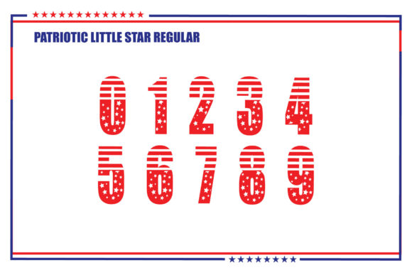 Patriotic Little Star Font font preview - 2