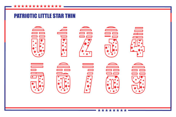 Patriotic Little Star Font font preview - 4