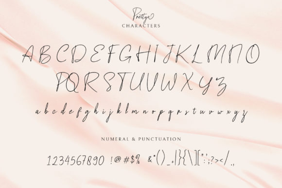 Prettya Font PNG with transparent background - Preview 6