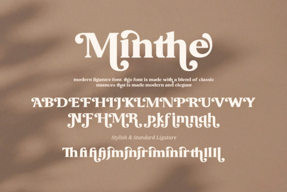 Minthe Font PNG with transparent background - Preview 3