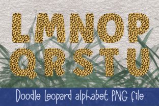 Leopard Doodle Letters Graphic by koravee.k · Creative Fabrica