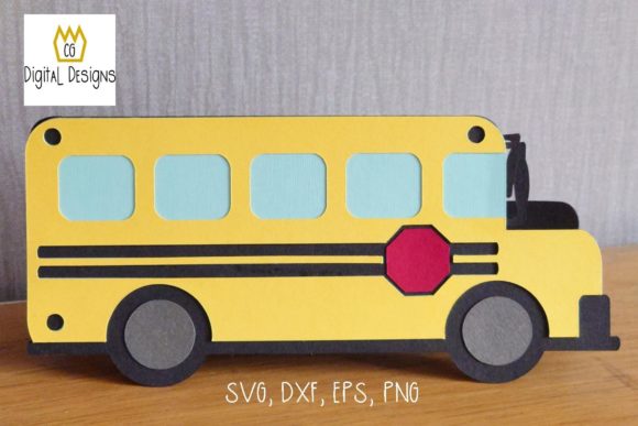 School Bus Card - SVG
