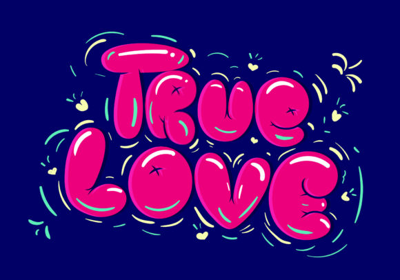 Big Bloom Font PNG with transparent background - Preview 2