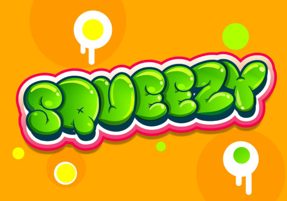 Big Bloom Font PNG with transparent background - Preview 4