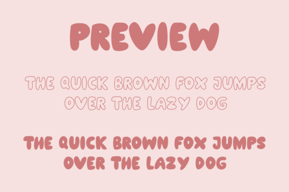 Bubbly Rainbow Font - Preview 2