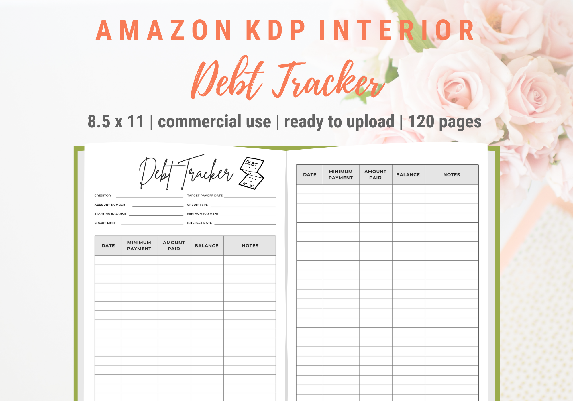 Debt Tracker KDP Interior Template Graphic by allaboutkdp · Creative ...