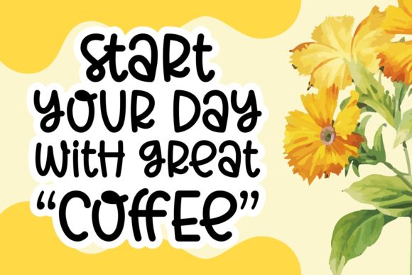 Marigold Flowers Font PNG with transparent background - Preview 3