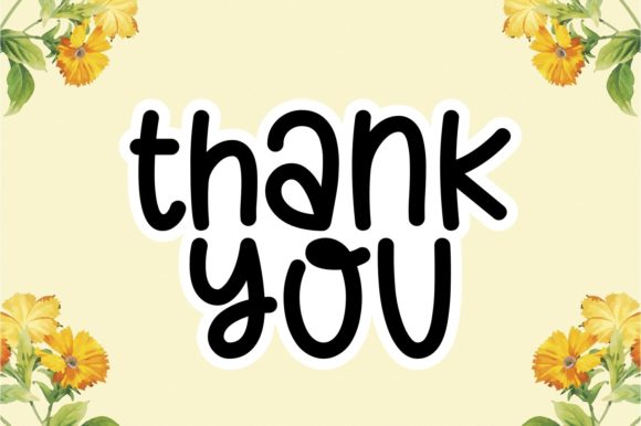 Marigold Flowers Font PNG with transparent background - Preview 4