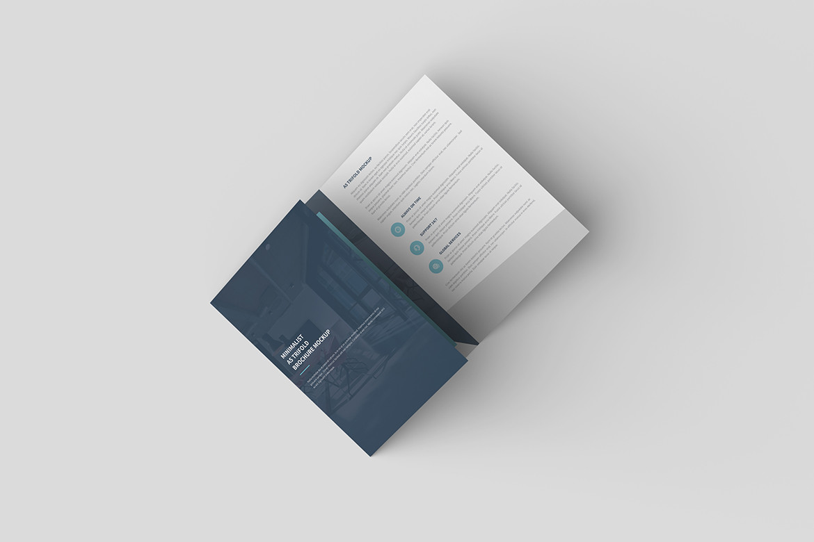 Minimalist A5 Trifold Brochure Mockup Graphic by Ian Mikraz · Creative ...