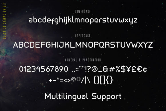 Questico Font font preview - 3