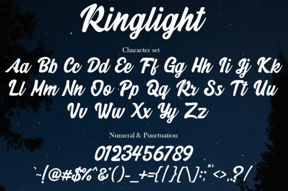 Ringlight Font PNG with transparent background - Preview 3