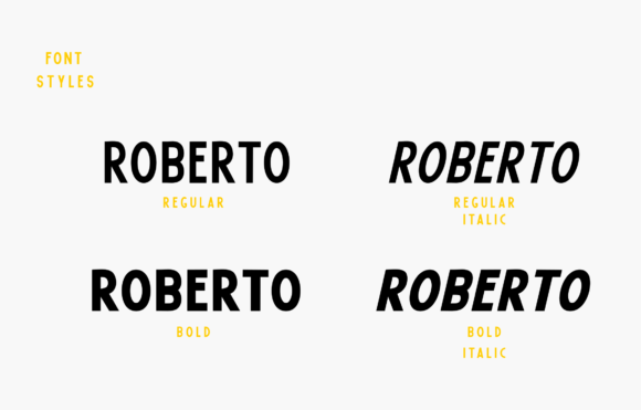 Roberto Font PNG with transparent background - Preview 1