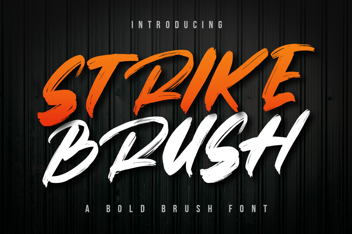 Strike Brush Font by RockboyStudio · Creative Fabrica font preview