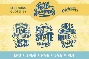 Summer Lettering Quotes Graphic by Artlana · Creative Fabrica