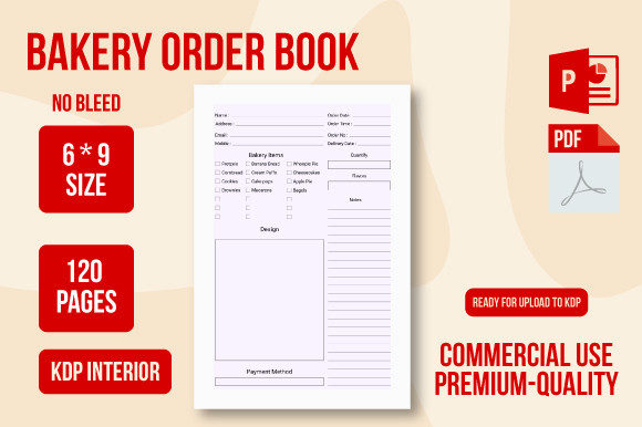 Bakery Order Book_Kdp Graphic KDP Interiors By Graphic_hero