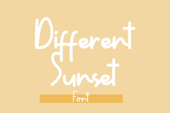 Different Sunset Polices Manuscrites Police Par Ongtype co.