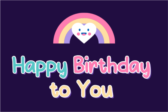 Drawing Rainbow Font - Preview 4