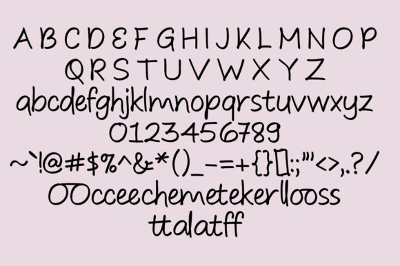 Flower House Font PNG with transparent background - Preview 5