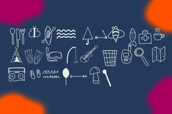 Hand Drawn Camping Font - Preview 1