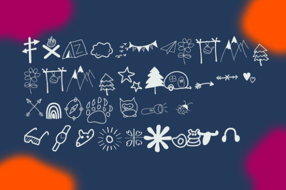 Hand Drawn Camping Font - Preview 2