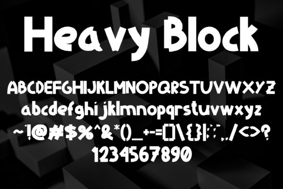 Heavy Block Font - Preview 4