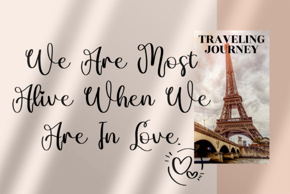 Marlyta Lovely Font PNG with transparent background - Preview 6