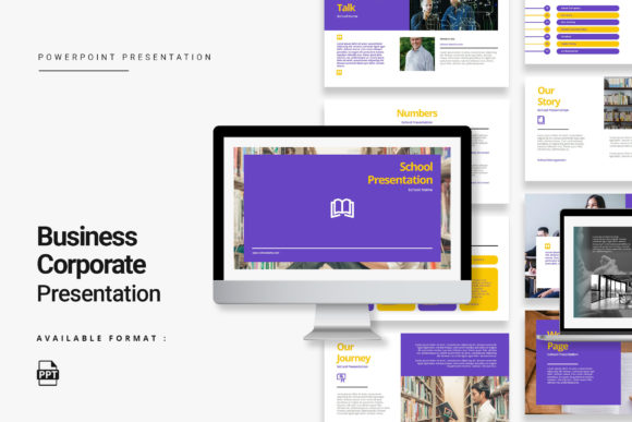 Preview of Modern School Presentation education presentation template