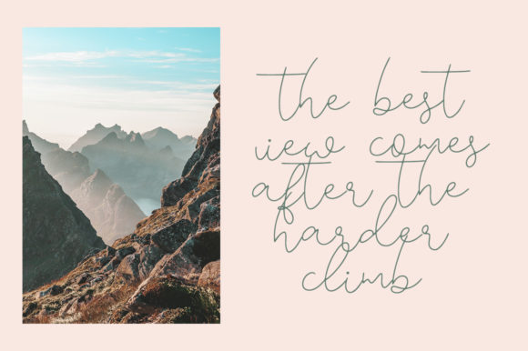 Mountain Font PNG with transparent background - Preview 3